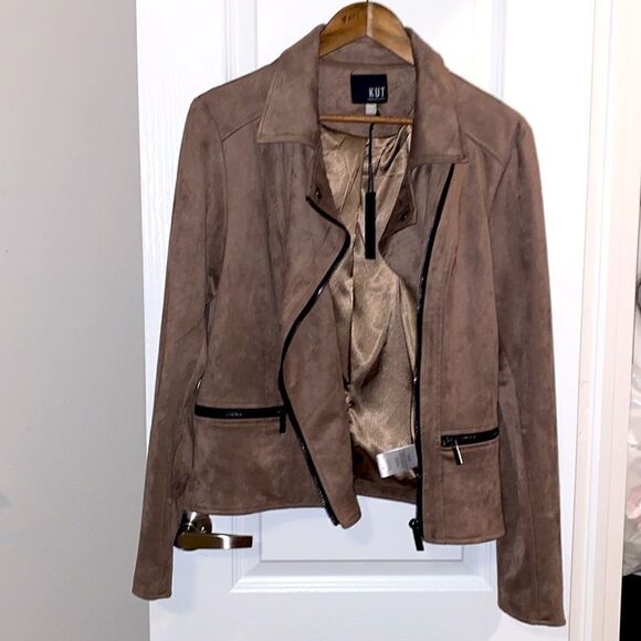 ❤️BRAND NEW! Kut From The Cloth Moto Jacket - Picture 4 of 7